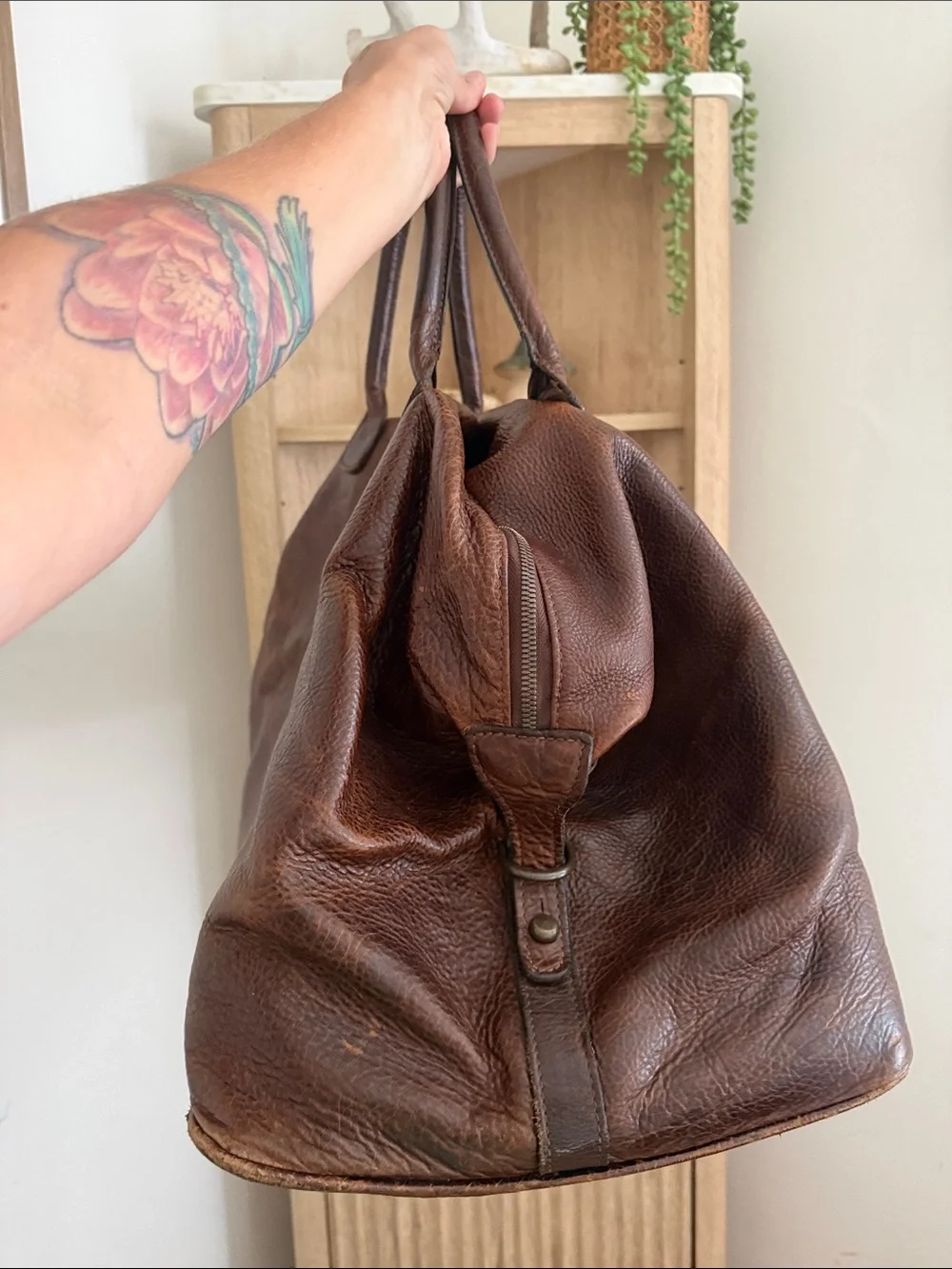 Moore and Giles Benedict Luxury Leather Travel Duffel Weekender Bag